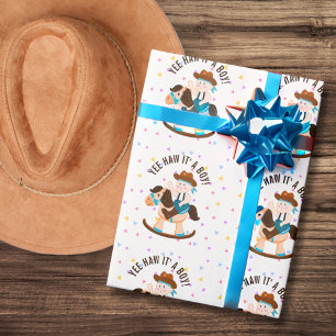 Papel De Regalo El Cowboy Rockear caballo occidental es un chico B