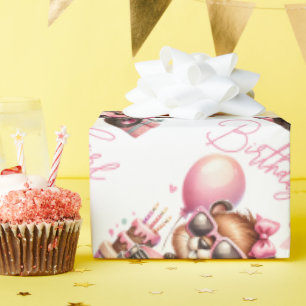 PAPEL DE REGALO EL CUMPLEAÑOS CHICA BEAVER EN UN CAMIÓN DE MONSTRU