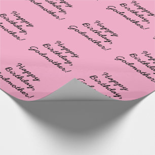 Papel De Regalo El cumpleaños de la madrina, negro en el abrigo d