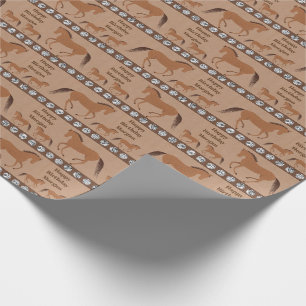 Papel De Regalo El cumpleaños rústico de la imitación de cuero del