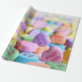 Papel De Regalo El día de San Valentín Candy Hearts