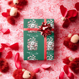 Papel De Regalo El día de San Valentín con Oso Teddy rico