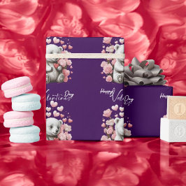 Papel De Regalo El día de San Valentín con Oso Teddy rico