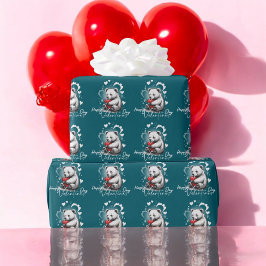 Papel De Regalo El día de San Valentín con Oso Teddy rico