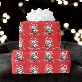 Papel De Regalo El día de San Valentín con Oso Teddy rico