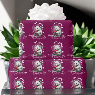 Papel De Regalo El día de San Valentín con Oso Teddy rico