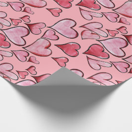 Papel De Regalo El día de San Valentín corazones de amor