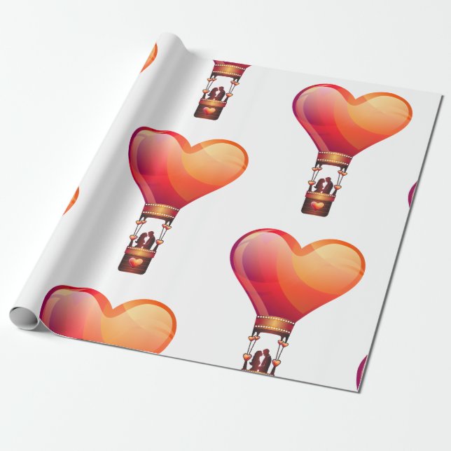 Papel De Regalo El día de San Valentín, corazones dulces Envolver  (Desenrollado)