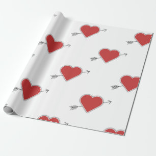 Papel De Regalo El día de San Valentín, corazones dulces Envolver 