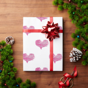 Papel De Regalo El día de San Valentín de amor Dibujo del corazón 