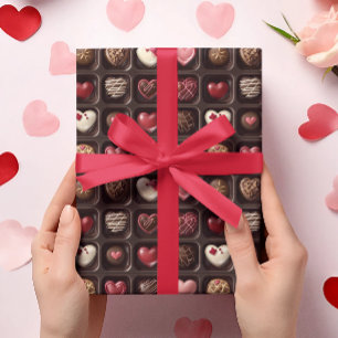 Papel De Regalo El día de San Valentín de chocolate