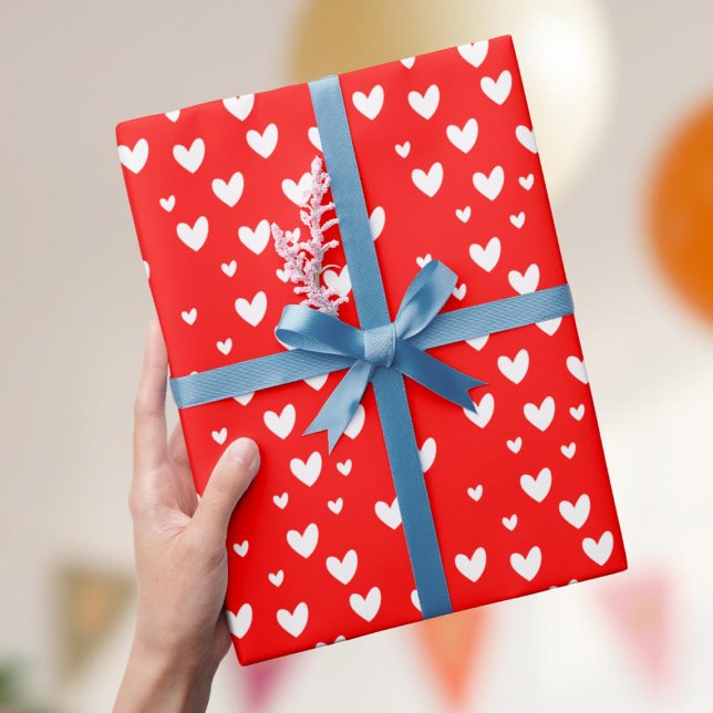 Papel De Regalo El día de San Valentín de Corazones Rojos (Subido por el creador)