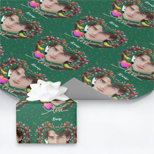 Papel De Regalo El día de San Valentín de pájaro canario