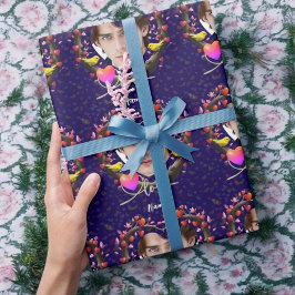 Papel De Regalo El día de San Valentín de pájaro canario