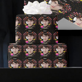 Papel De Regalo El día de San Valentín de pájaro canario