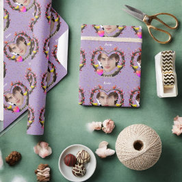 Papel De Regalo El día de San Valentín de pájaro canario