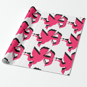 Papel De Regalo El día de San Valentín doble cupido