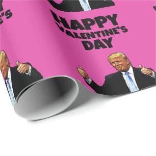 PAPEL DE REGALO EL DÍA DE SAN VALENTÍN DONALD TRUMP