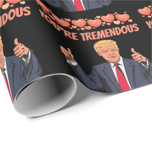 PAPEL DE REGALO EL DÍA DE SAN VALENTÍN DONALD TRUMP TE AMA