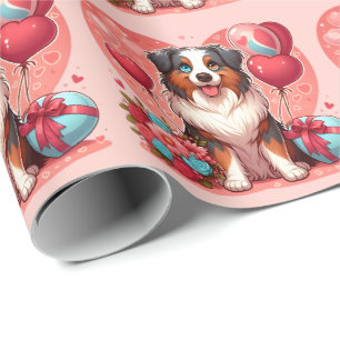Papel De Regalo El día de San Valentín - Pastor Australiano 2 -