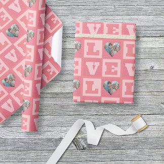 Papel De Regalo El día de San Valentín Romántica foto del Corazón 