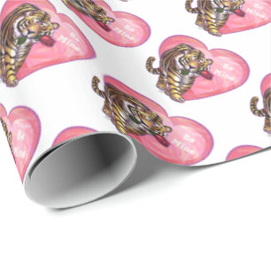 Papel De Regalo El día de San Valentín Tiger