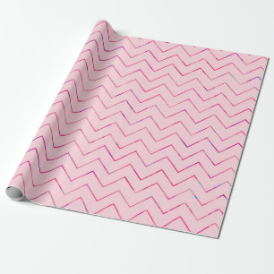 Papel De Regalo El día de San Valentín Zig-zag rosa