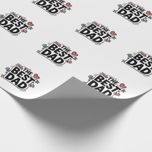 Papel De Regalo El diseño de texto de Mejor Papá