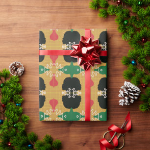 Papel De Regalo El diseño único y bonito verde rojo del 10 de juni