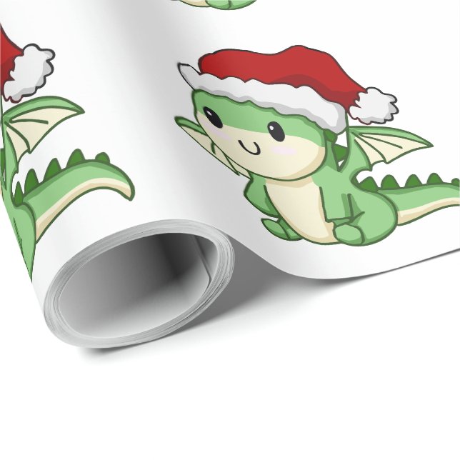 Papel De Regalo El dragón de los Navidades (Esquina del rollo)
