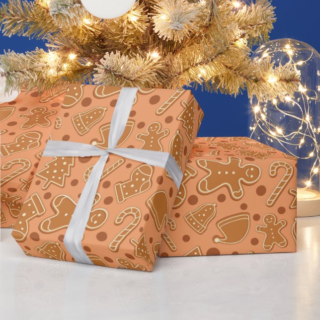 Papel De Regalo El dulce y alegre pan de jengibre trata a los Navi (Vacaciones)