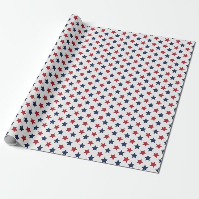 Papel De Regalo El el blanco rojo y azul (Desenrollado)