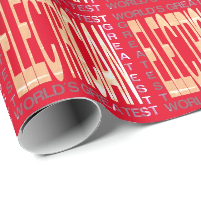 Papel De Regalo El electricista más grande de los mundos (Esquina del rollo)