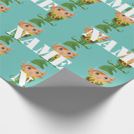 Papel De Regalo El elfo de los Navidades infantiles personalizados