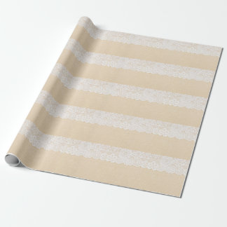 Papel De Regalo El encaje blanco sobre el diseño de tela.