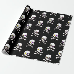 Papel De Regalo El envoltorio Skull and Bones Gift