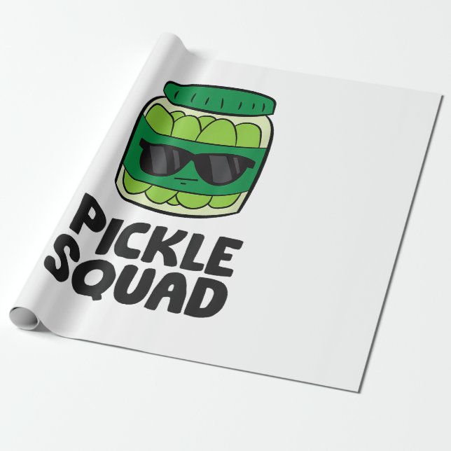Papel De Regalo El equipo de Pickle Lover se escuadra divertida (Desenrollado)