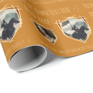 Papel De Regalo El escudo de Knight. Escudo de armas Tarjeta de se