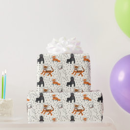 Papel De Regalo El espacio es el patrón de los astronautas de anim