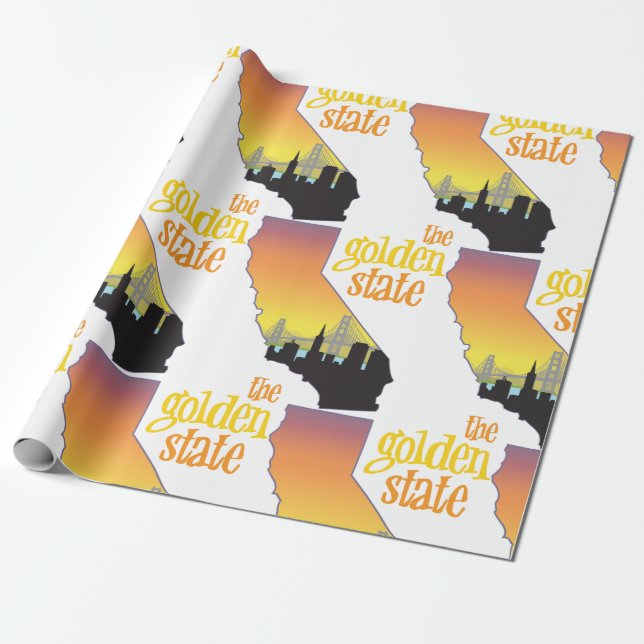 Papel De Regalo El Estado Dorado (Desenrollado)