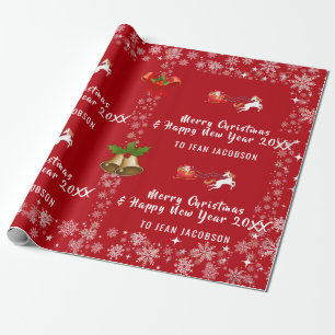 Papel De Regalo El estilo de escritura moderno de Santa Unicornio