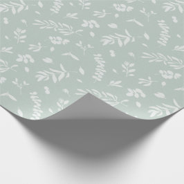 Papel De Regalo El eucalipto sale de waterco neutral beige verde