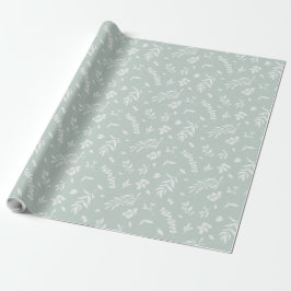 Papel De Regalo El eucalipto sale de waterco neutral beige verde