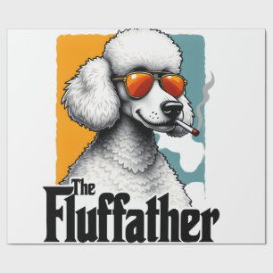 Papel De Regalo El Fluffather Poodle Vintage Perro Divertido Mafia