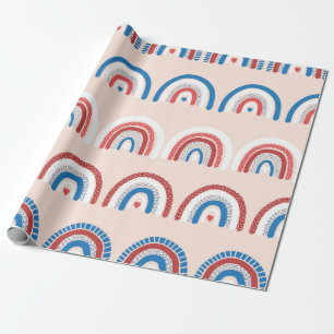 Papel De Regalo El fondo del arcoiris infantil no tiene fisuras. H