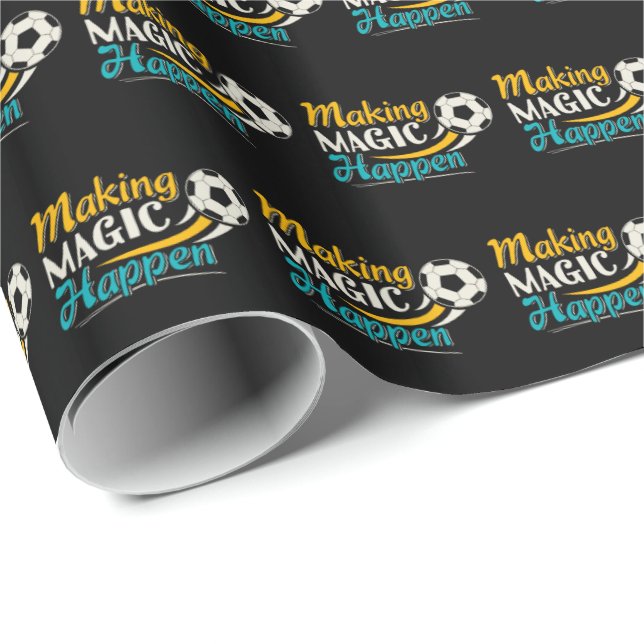 Papel De Regalo El fútbol hace que la magia suceda (Esquina del rollo)