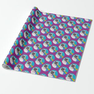 Papel De Regalo El gatito derrama el arcoiris