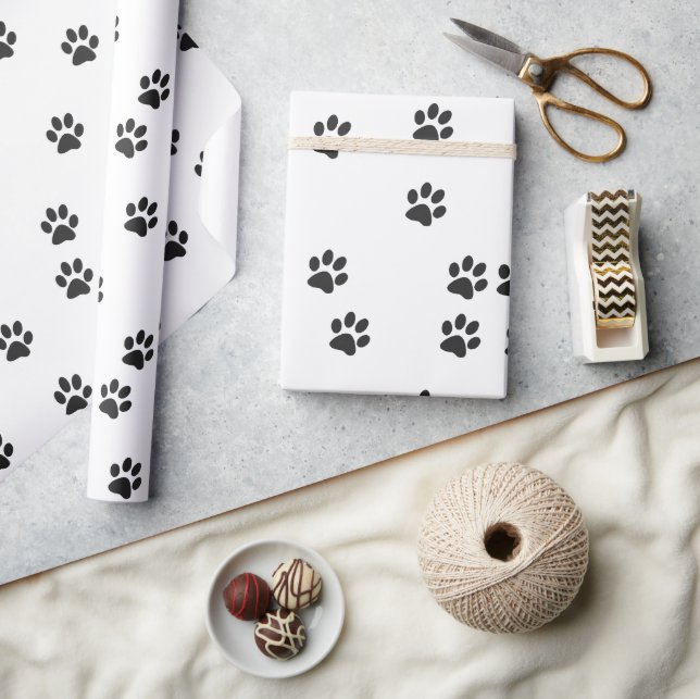 Papel De Regalo El gato negro pinta simple (Artesanía)