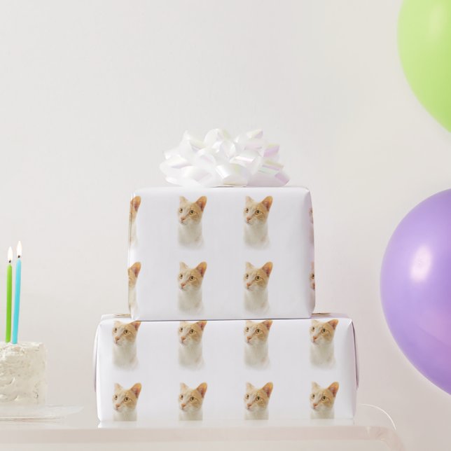 Papel De Regalo El gato pequeño de Blondie se pregunta (Regalos de fiesta)