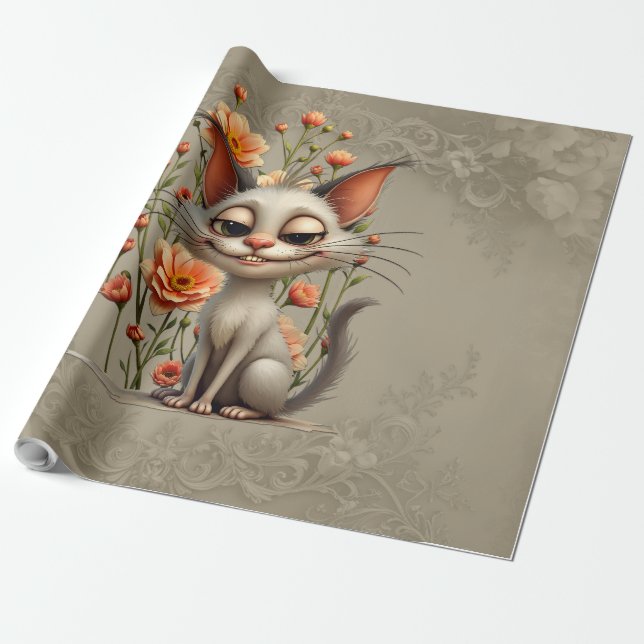 Papel De Regalo El gato travieso  (Desenrollado)